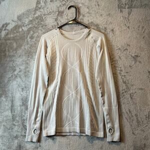 Lululemon Rest Less Pullover‎ Heathered Silver Gray Long Sleeve Size 6